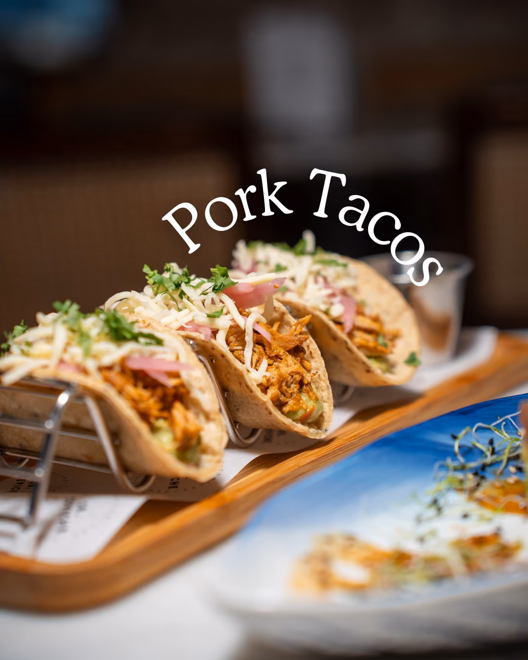Tacos (3 unidades) — Cochinita (cerdo desmenuzado)