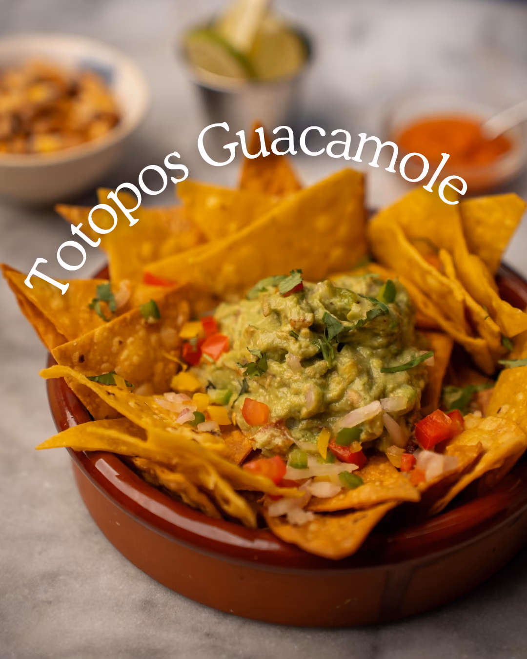 Totopos (nachos) guacamole